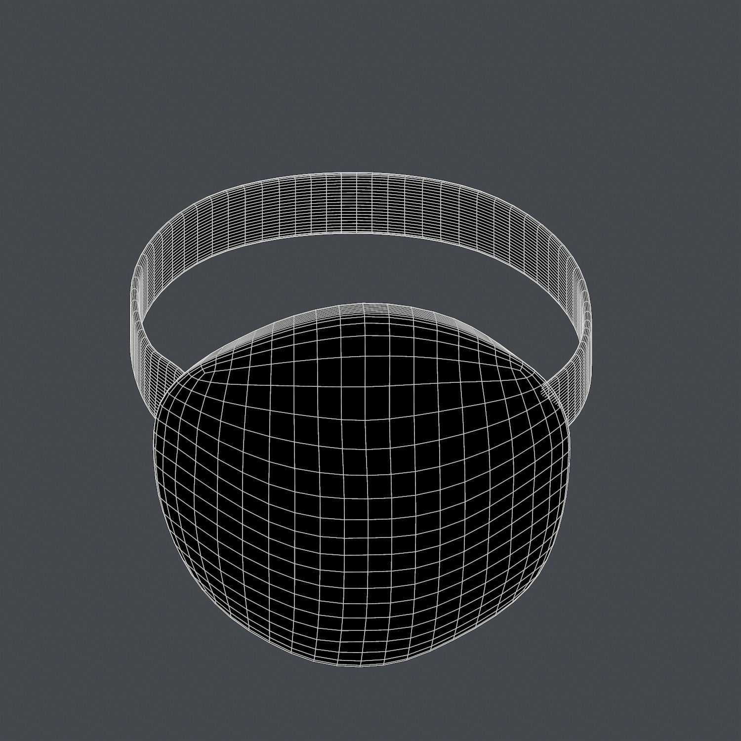 Gas mask helmet 3d model scifi Low-poly Low-poly 3D model_7