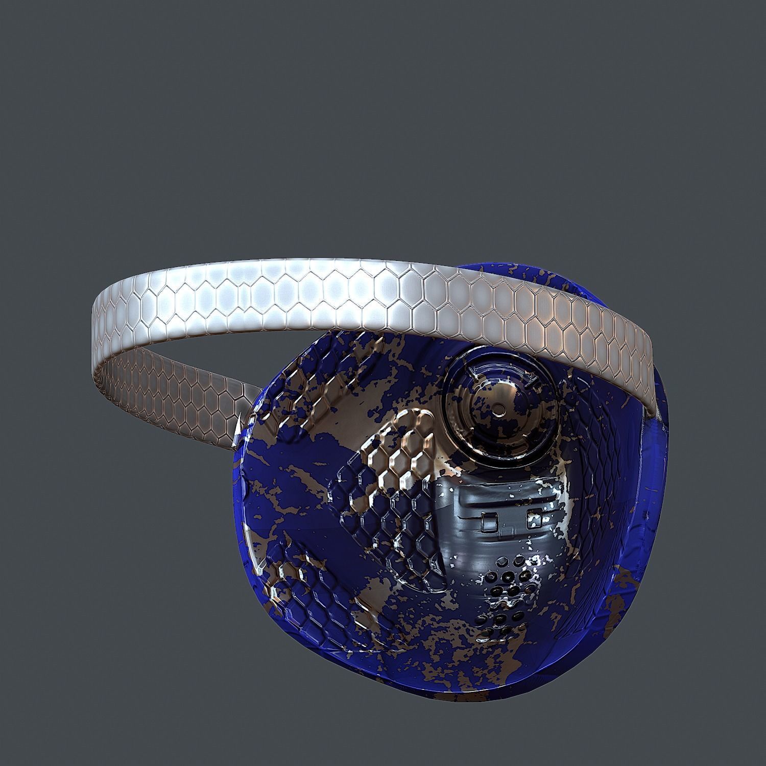 Gas mask helmet 3d model scifi Low-poly Low-poly 3D model_4