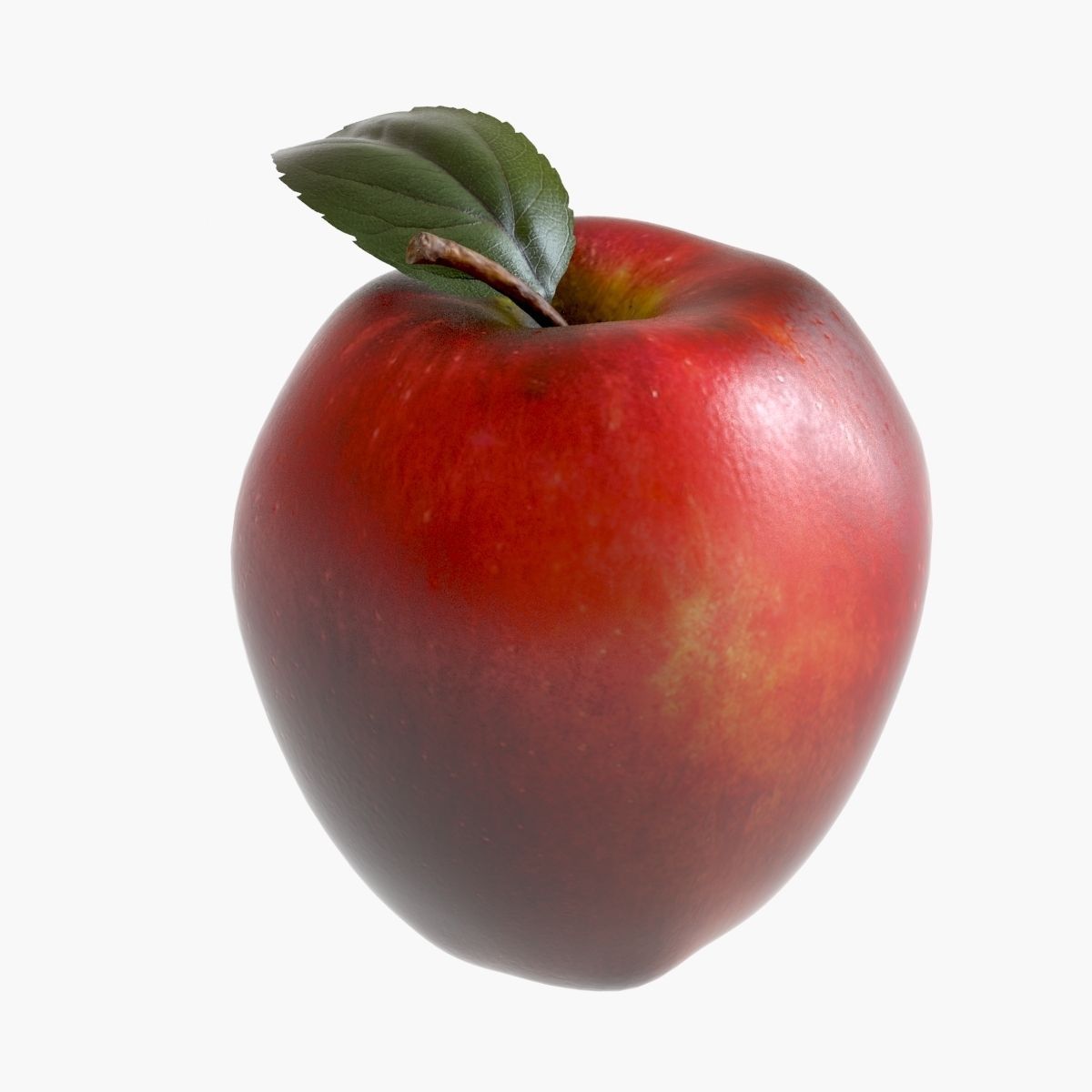 red apple 3D model_5