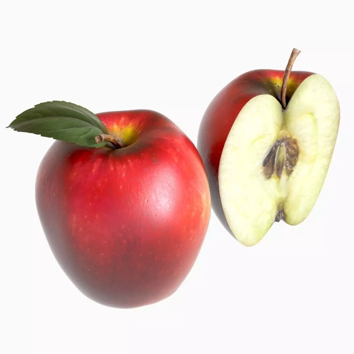 red apple 3D model_0