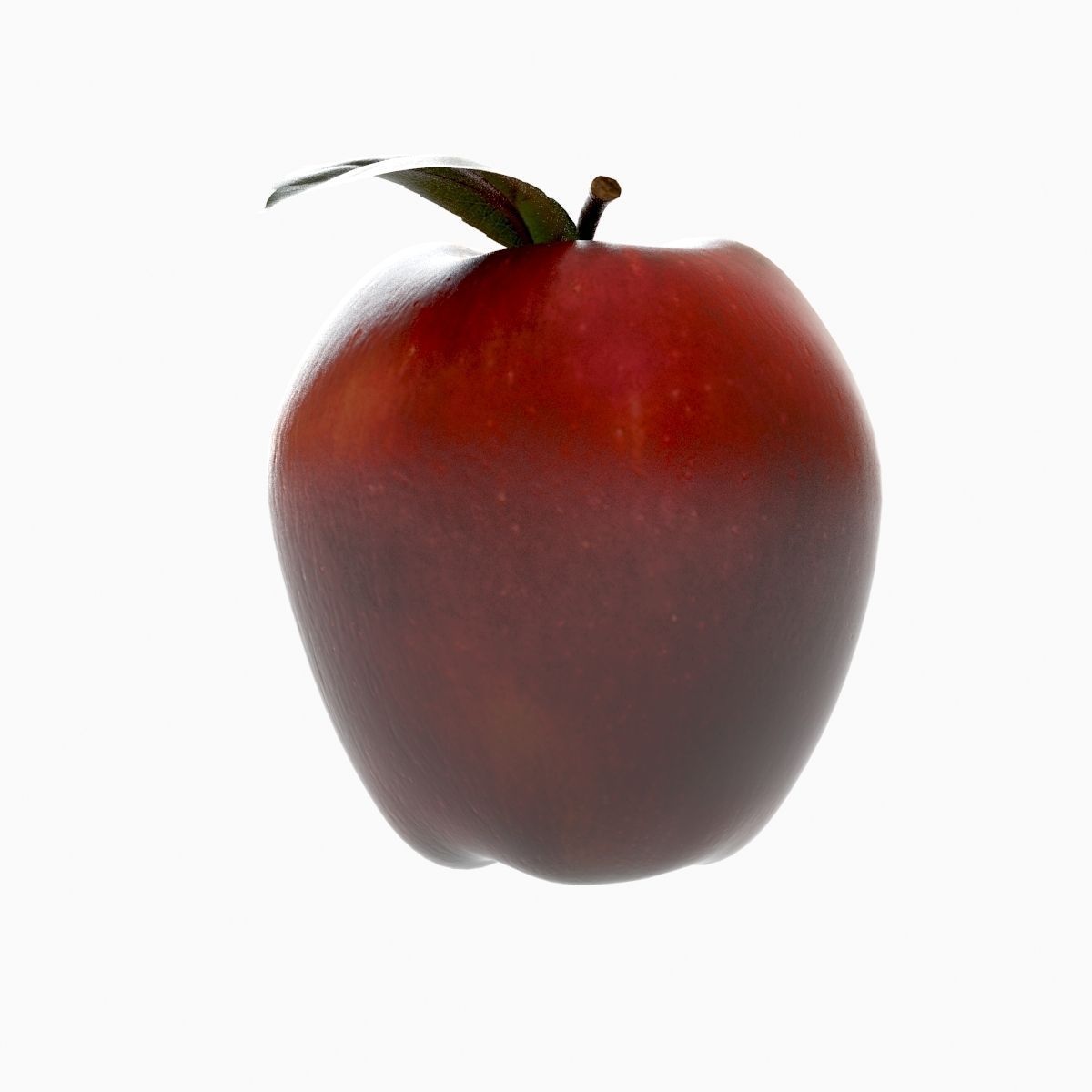 red apple 3D model_9