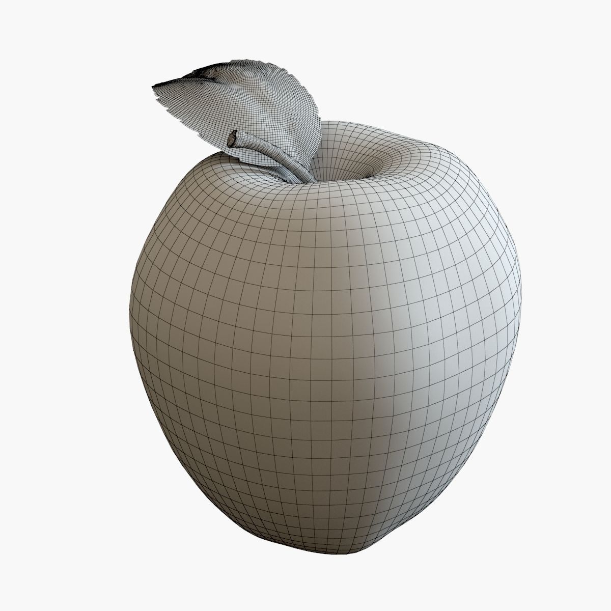 red apple 3D model_7