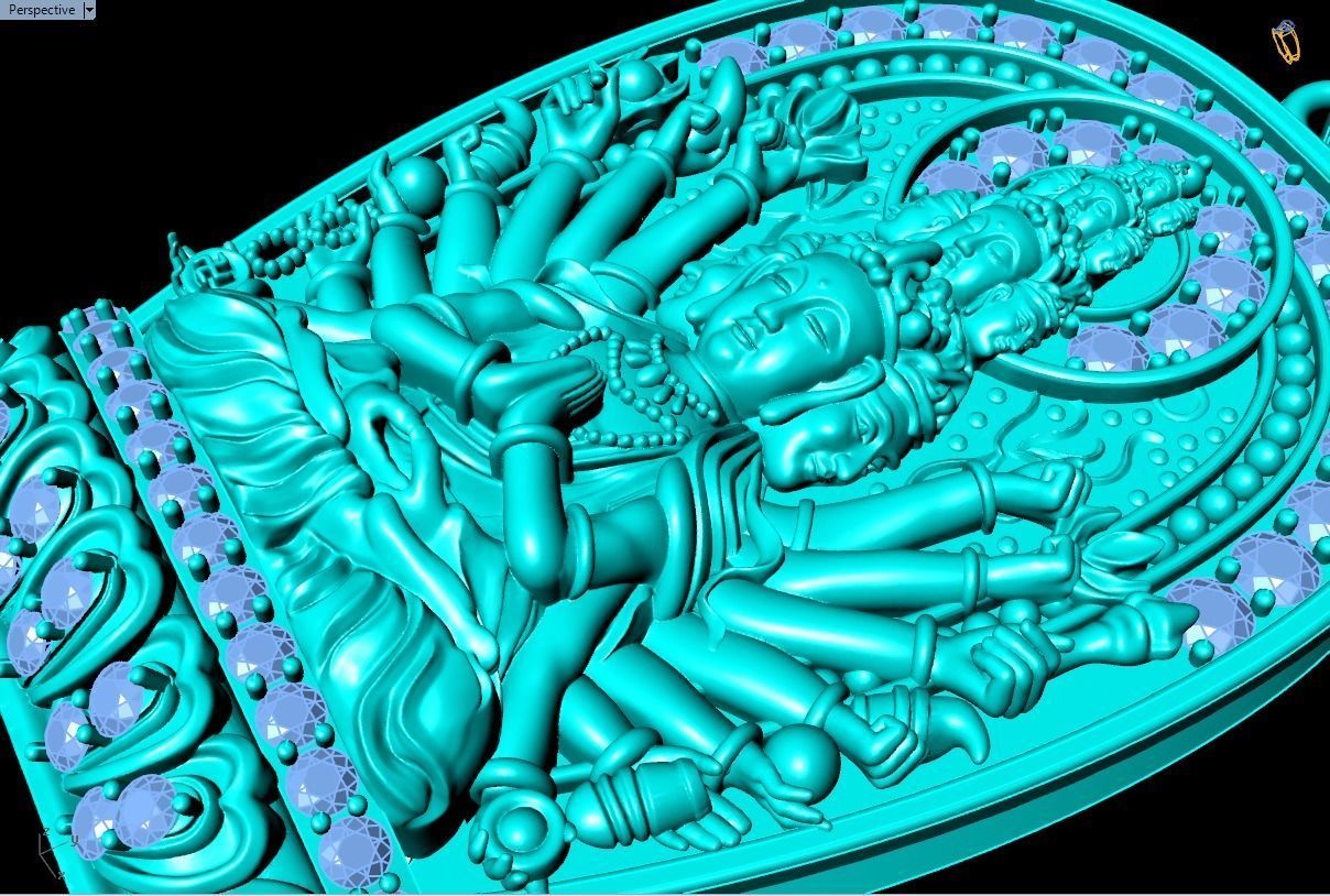  Guan Yin thousand eyes  hands - Avalokistesvara Buddha  pendant 3D print model_9