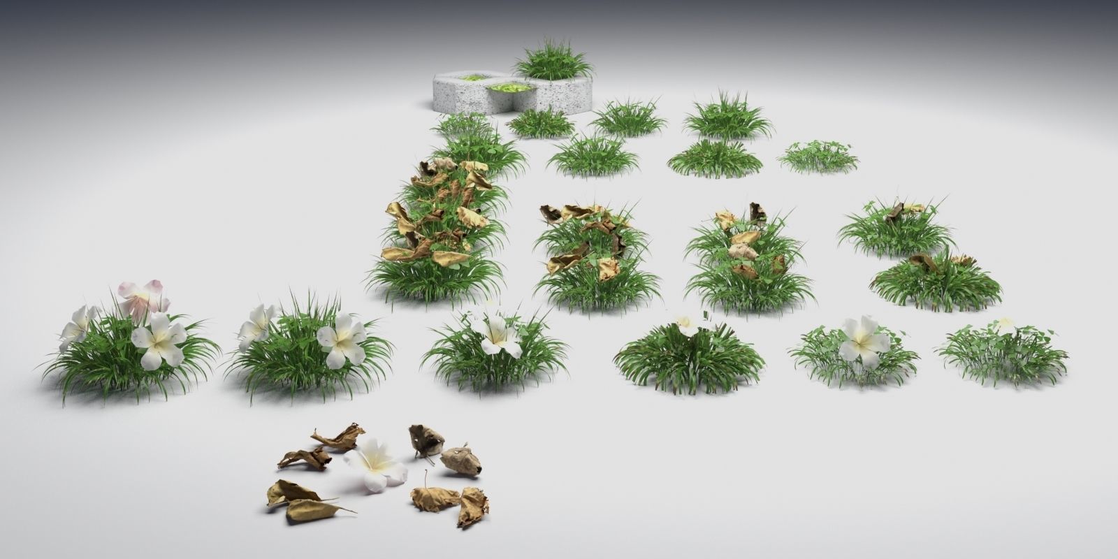 Grass sample ready for scatter 3D model_1