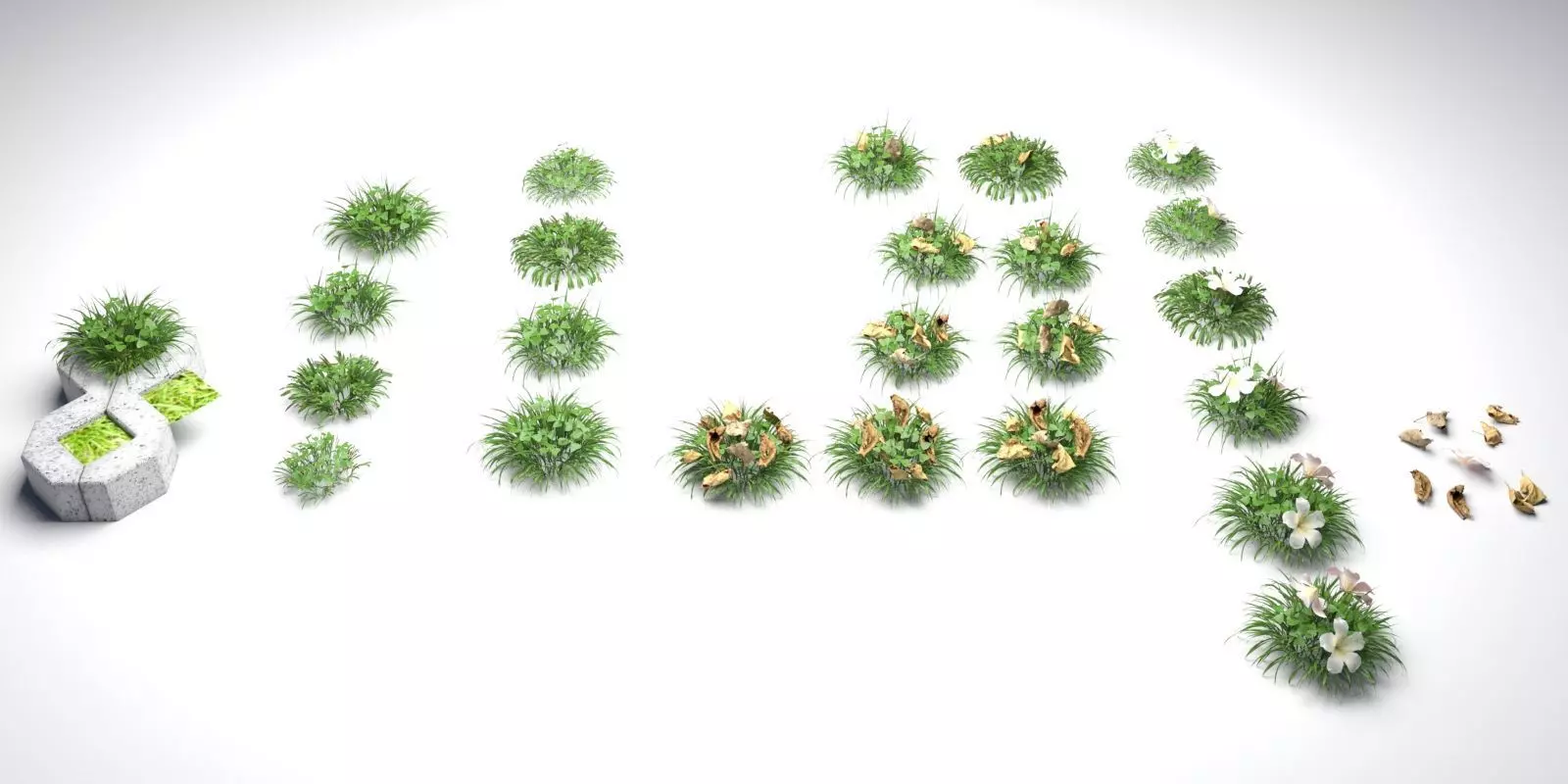 Grass sample ready for scatter 3D model_0