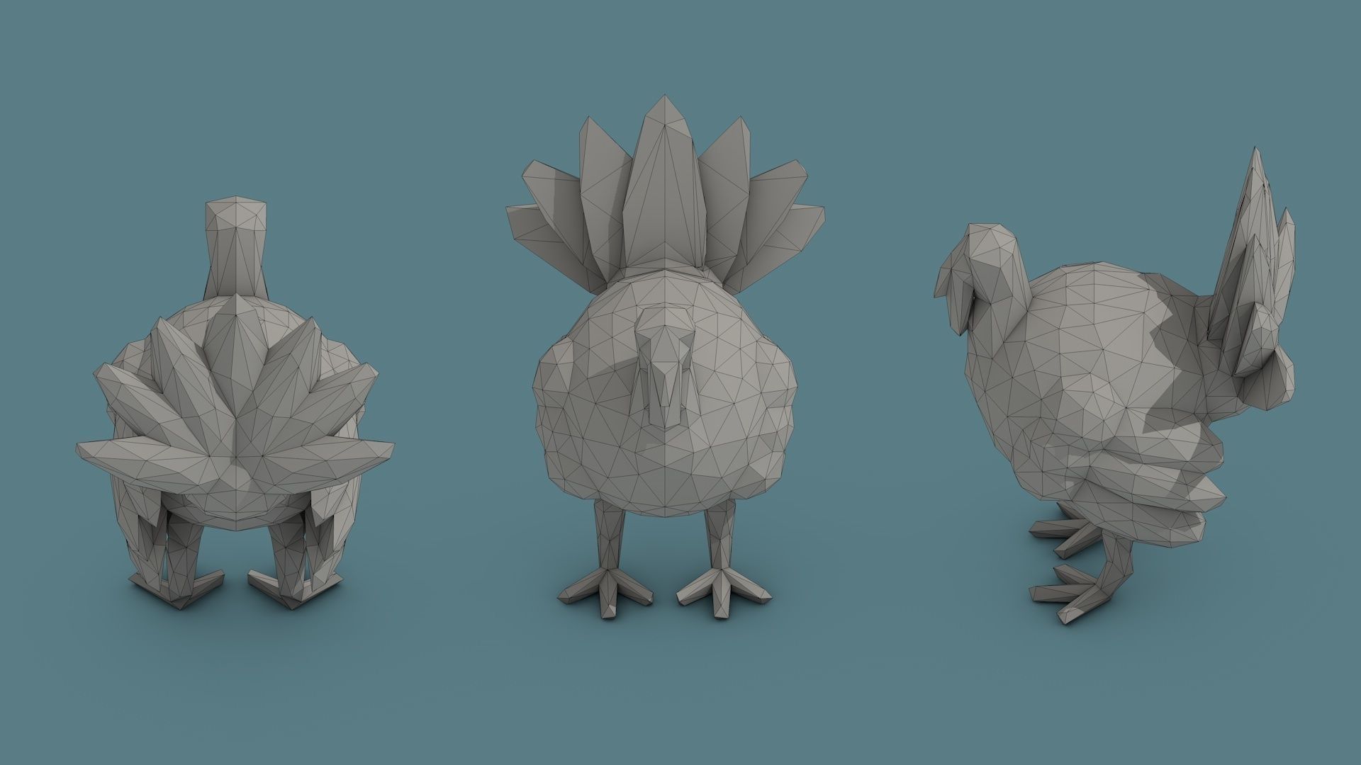 Low Poly Animal Pack 01 Isometric Icon Low-poly 3D model_35