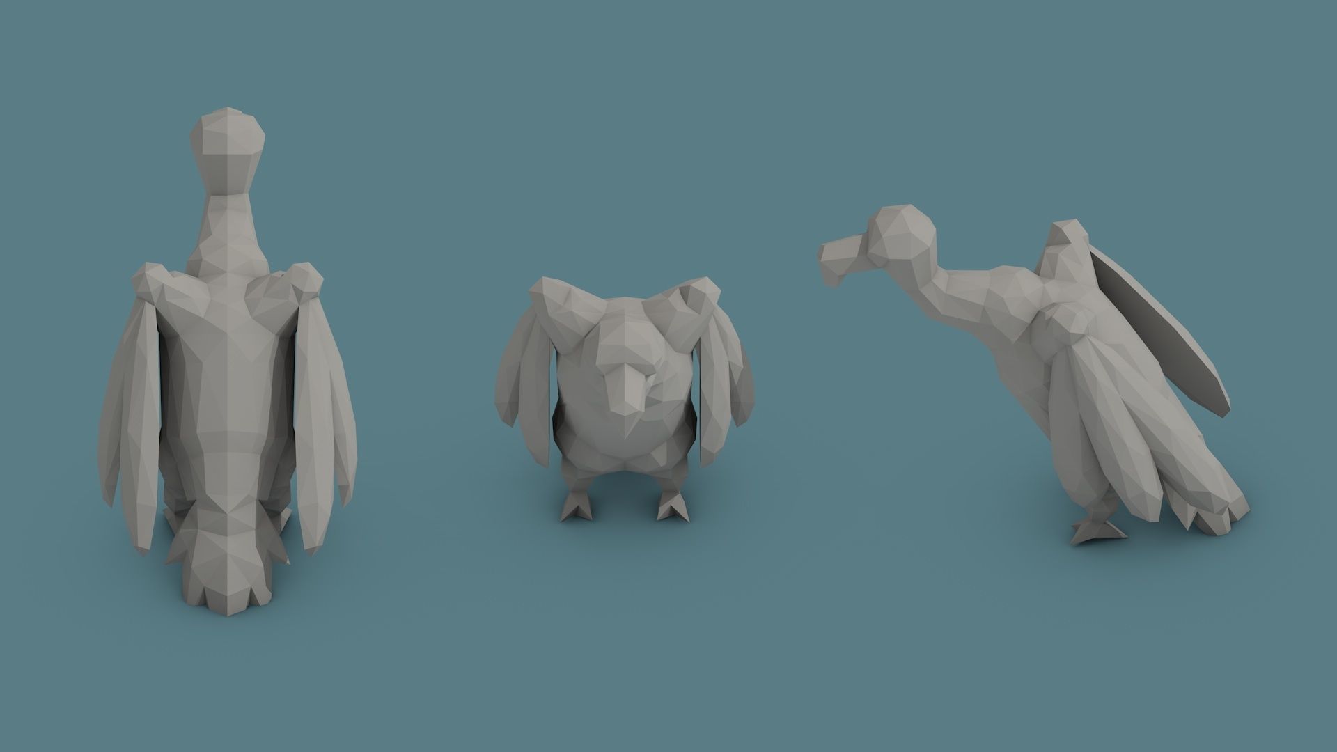 Low Poly Animal Pack 01 Isometric Icon Low-poly 3D model_52