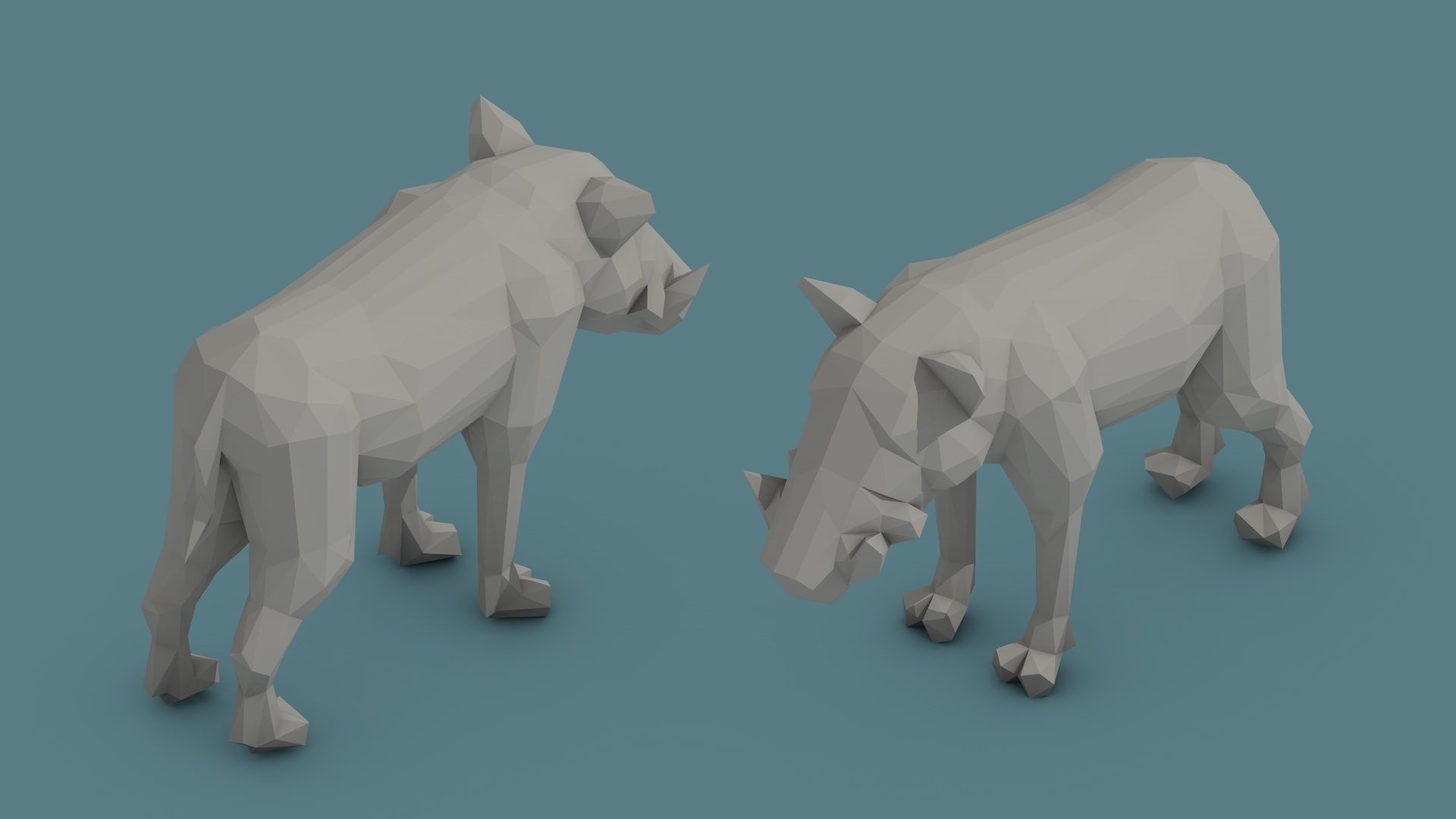 Low Poly Animal Pack 01 Isometric Icon Low-poly 3D model_10