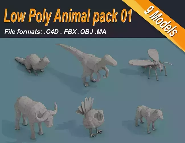 Low Poly Animal Pack 01 Isometric Icon
