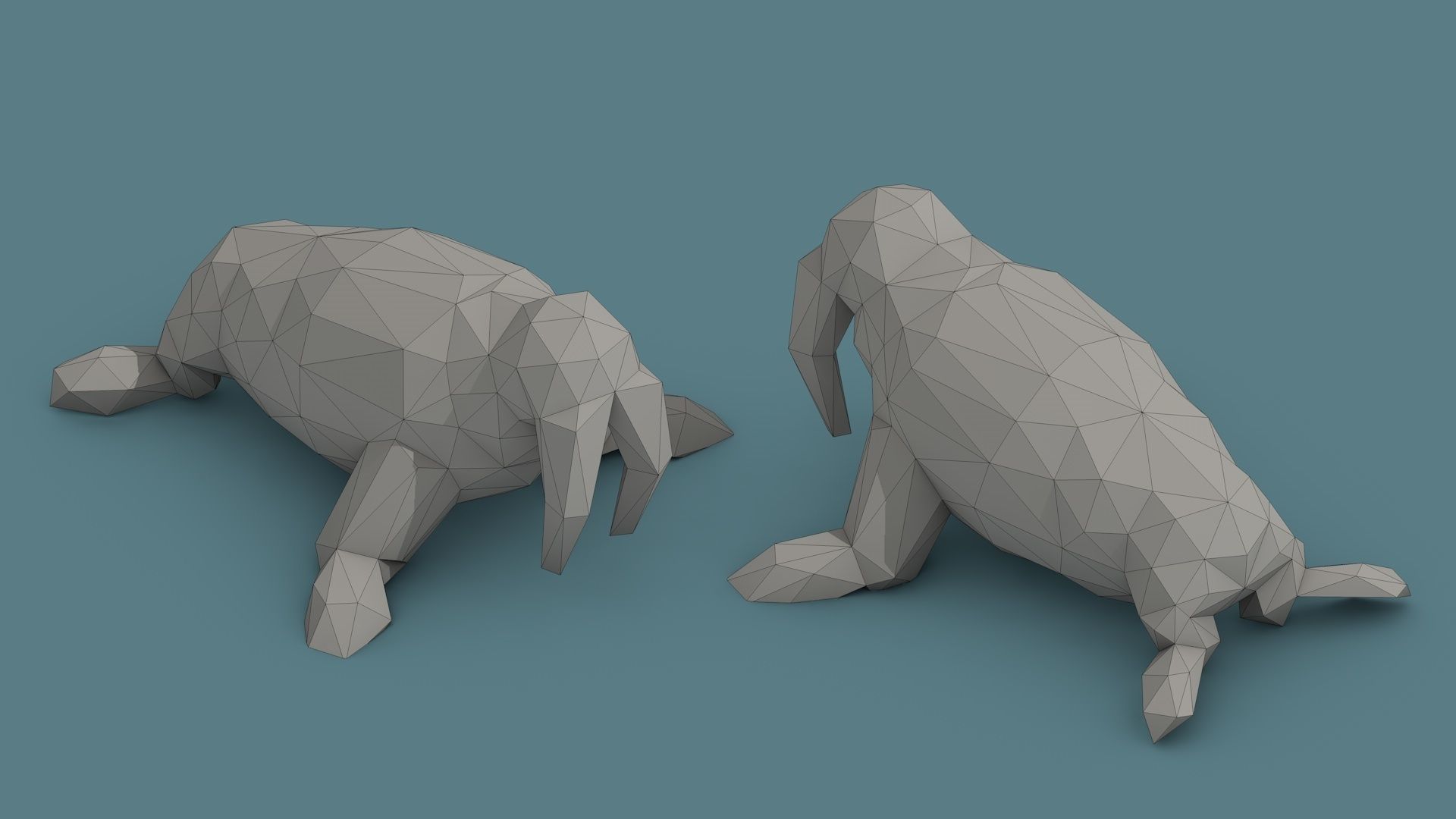 Low Poly Animal Pack 01 Isometric Icon Low-poly 3D model_15