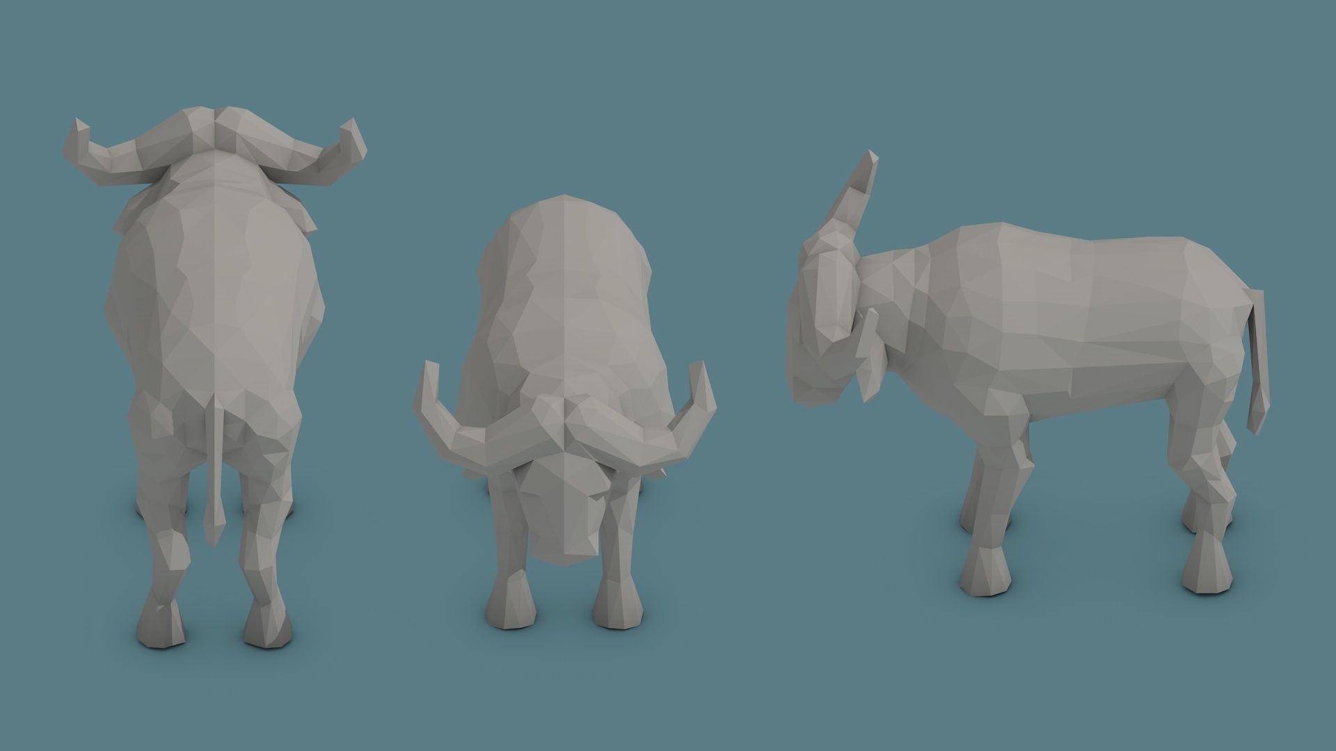 Low Poly Animal Pack 01 Isometric Icon Low-poly 3D model_28