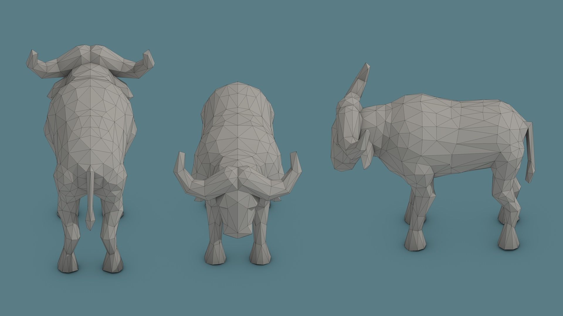 Low Poly Animal Pack 01 Isometric Icon Low-poly 3D model_29