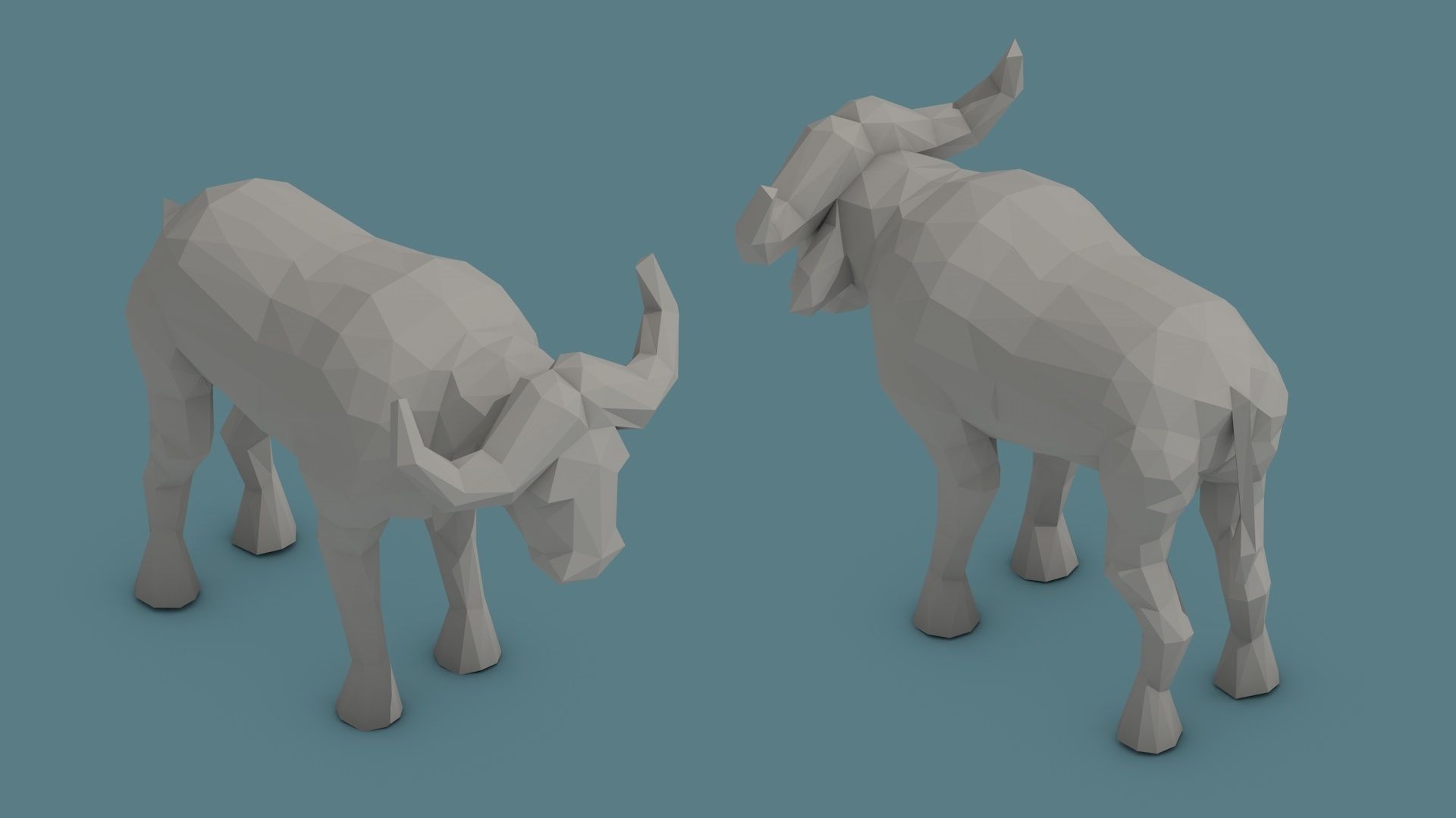 Low Poly Animal Pack 01 Isometric Icon Low-poly 3D model_24