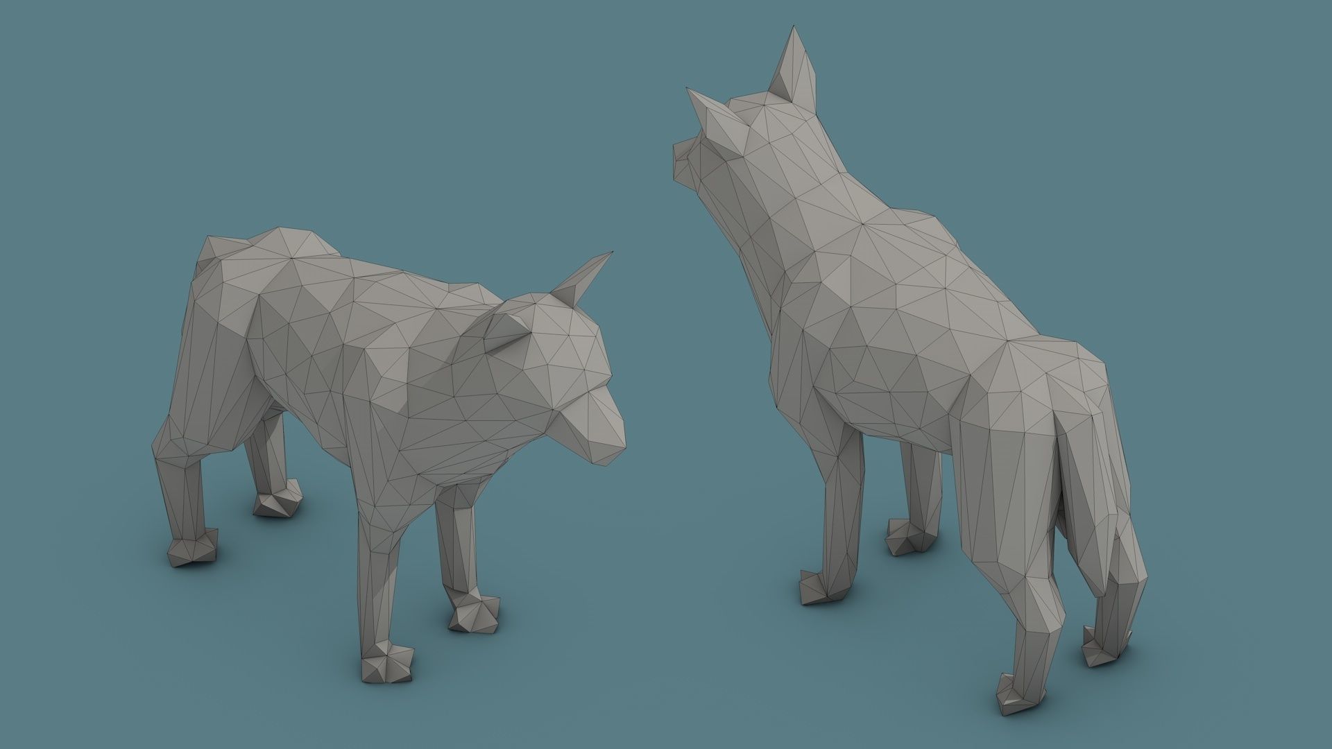 Low Poly Animal Pack 01 Isometric Icon Low-poly 3D model_3