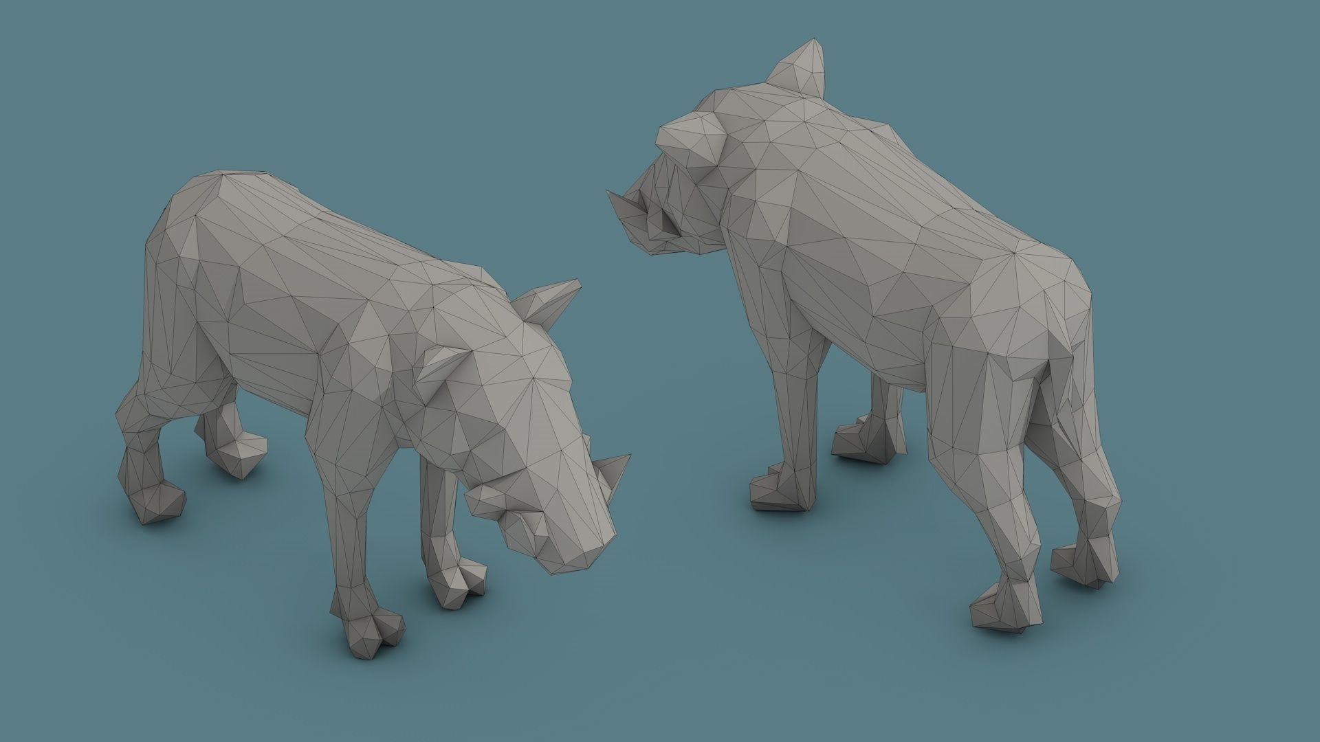 Low Poly Animal Pack 01 Isometric Icon Low-poly 3D model_9