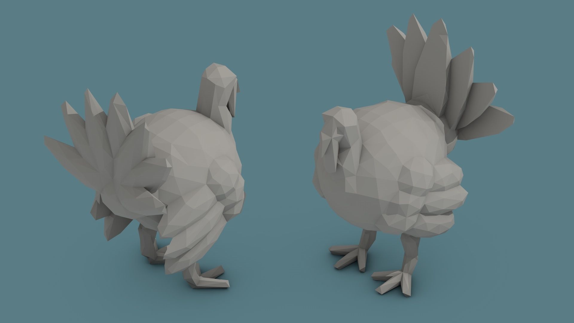 Low Poly Animal Pack 01 Isometric Icon Low-poly 3D model_32