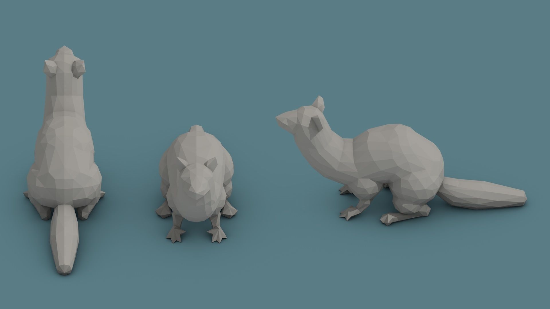 Low Poly Animal Pack 01 Isometric Icon Low-poly 3D model_40