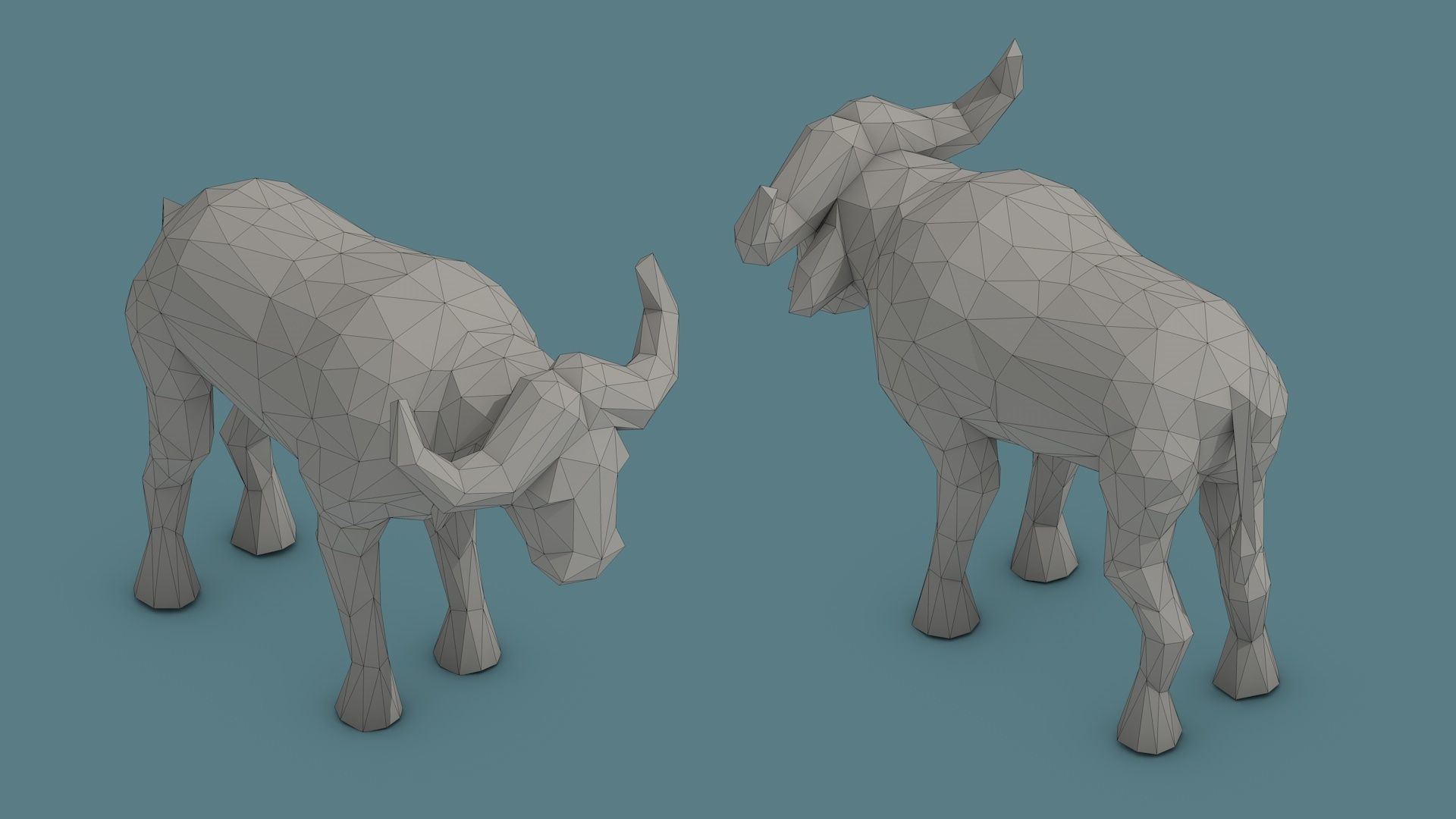 Low Poly Animal Pack 01 Isometric Icon Low-poly 3D model_25
