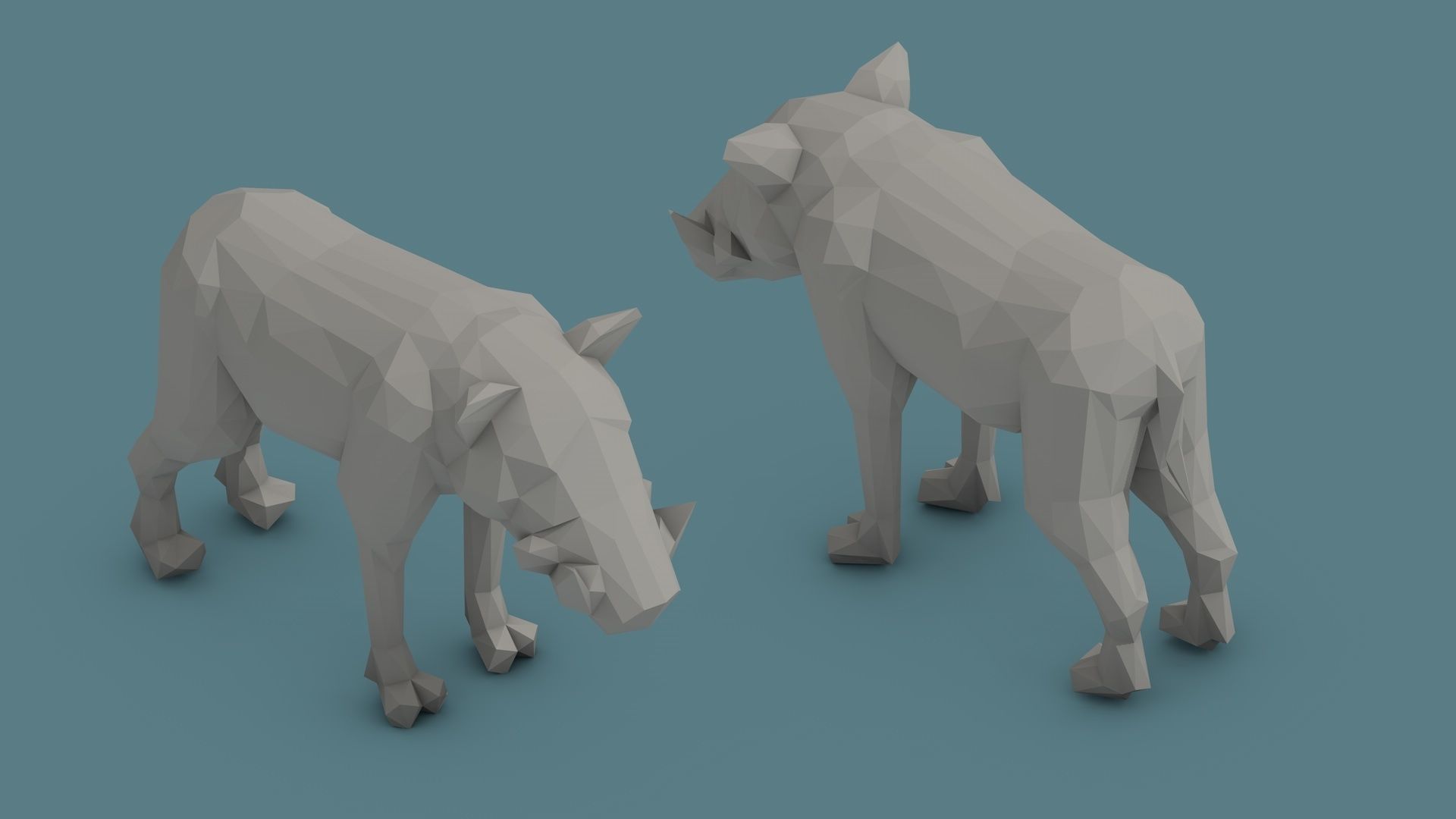Low Poly Animal Pack 01 Isometric Icon Low-poly 3D model_8
