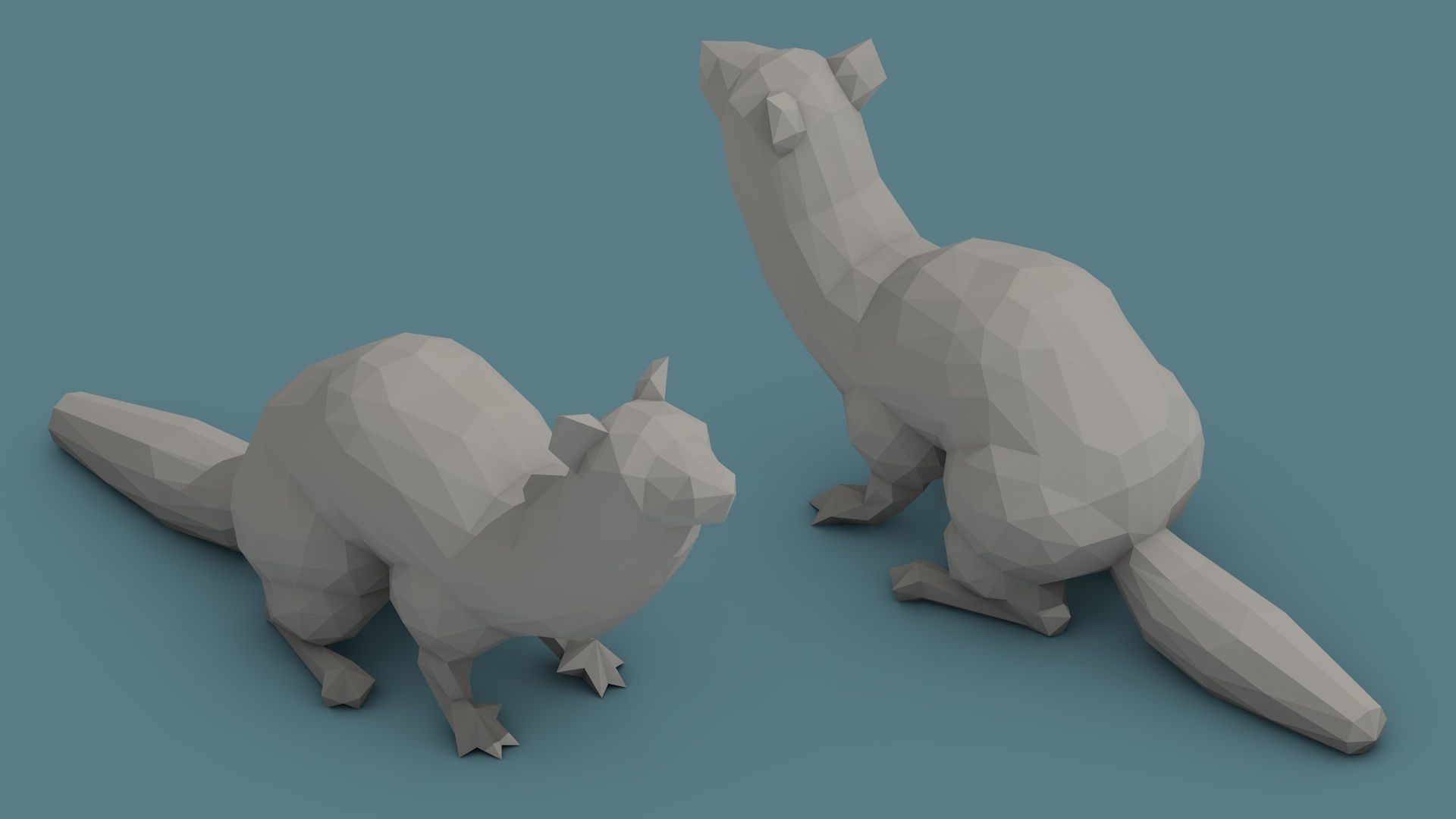 Low Poly Animal Pack 01 Isometric Icon Low-poly 3D model_36