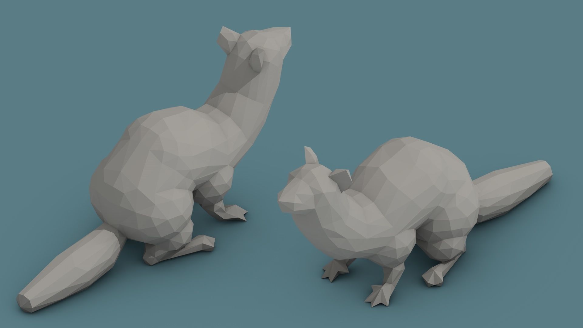 Low Poly Animal Pack 01 Isometric Icon Low-poly 3D model_38