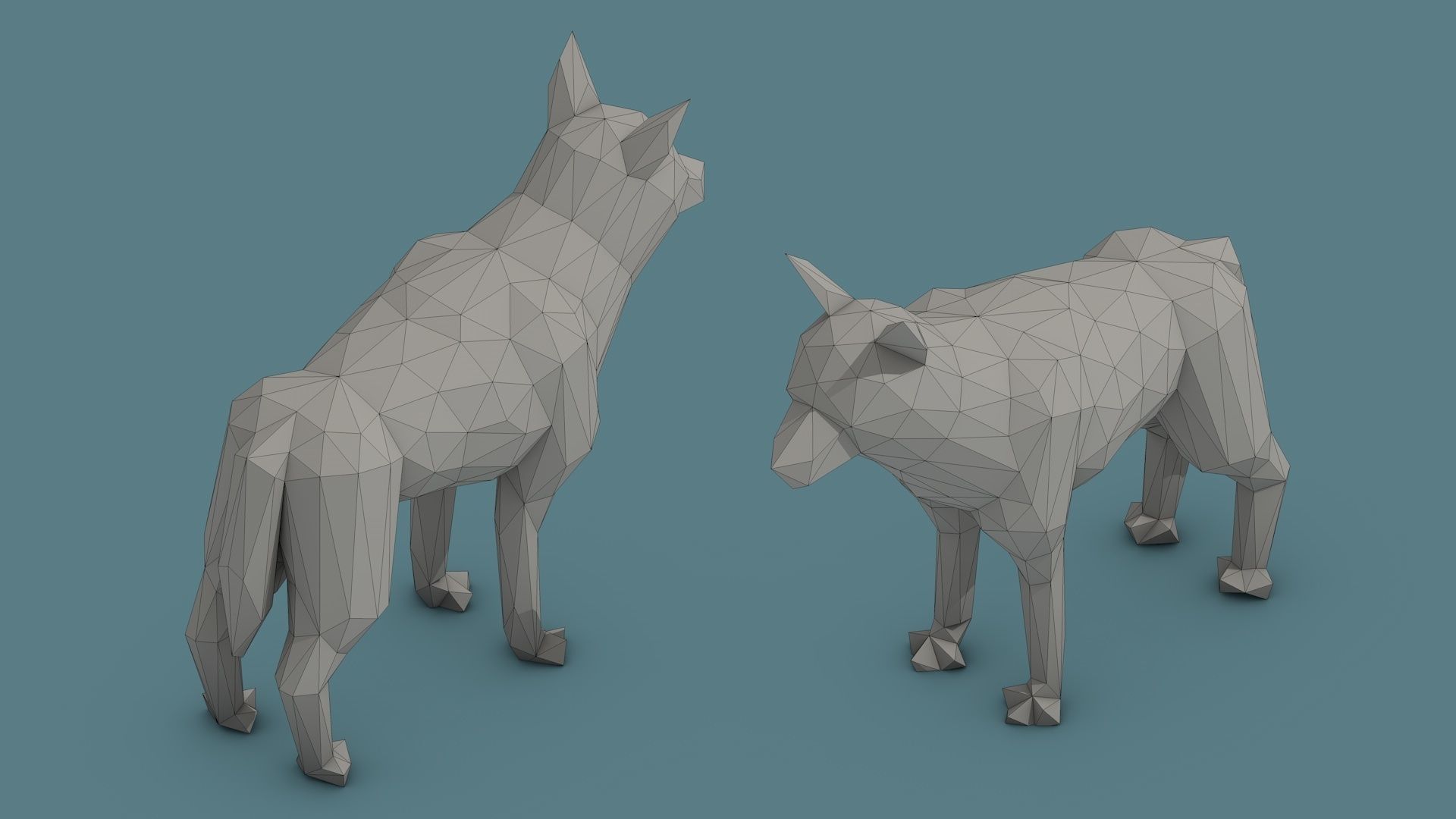 Low Poly Animal Pack 01 Isometric Icon Low-poly 3D model_5