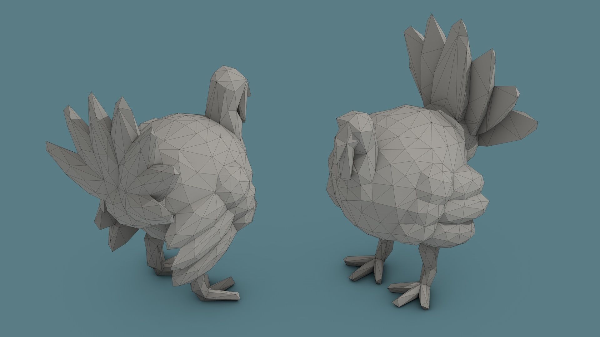 Low Poly Animal Pack 01 Isometric Icon Low-poly 3D model_33