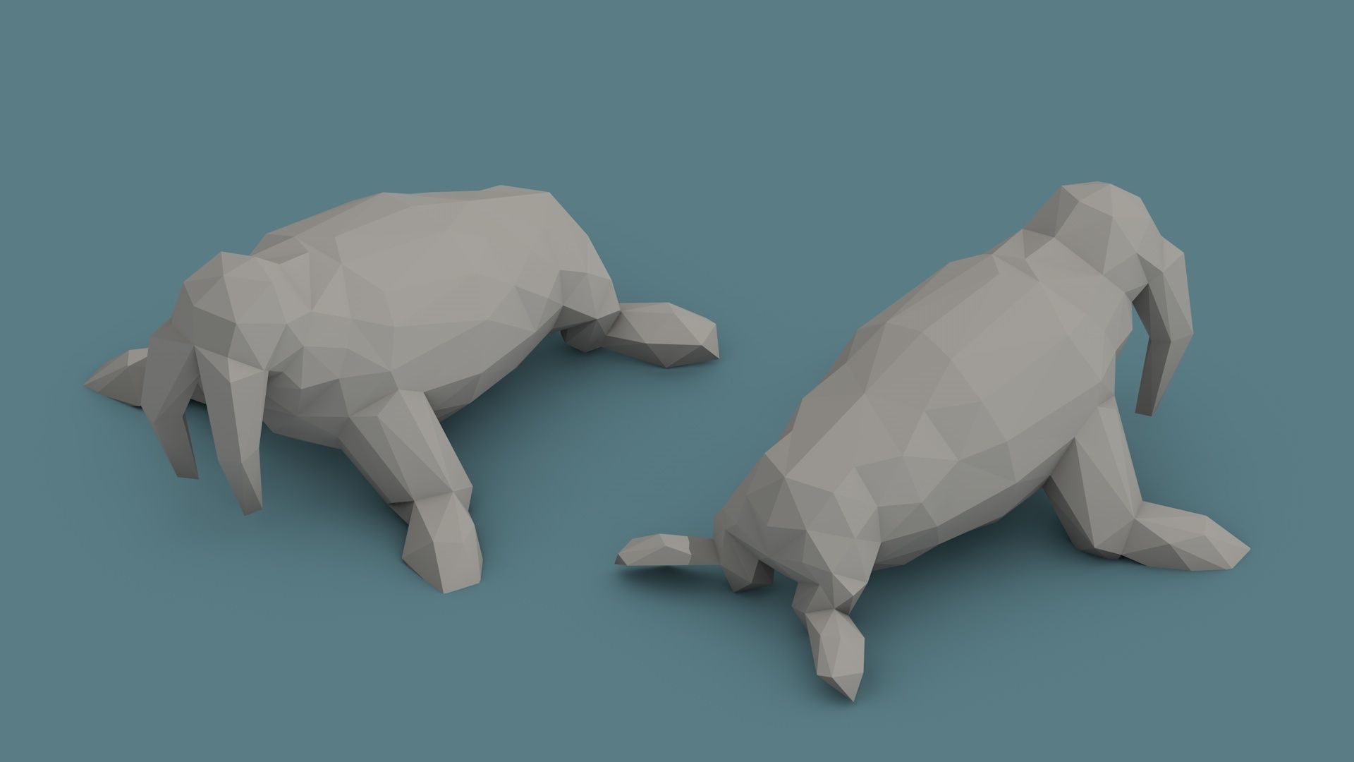 Low Poly Animal Pack 01 Isometric Icon Low-poly 3D model_16