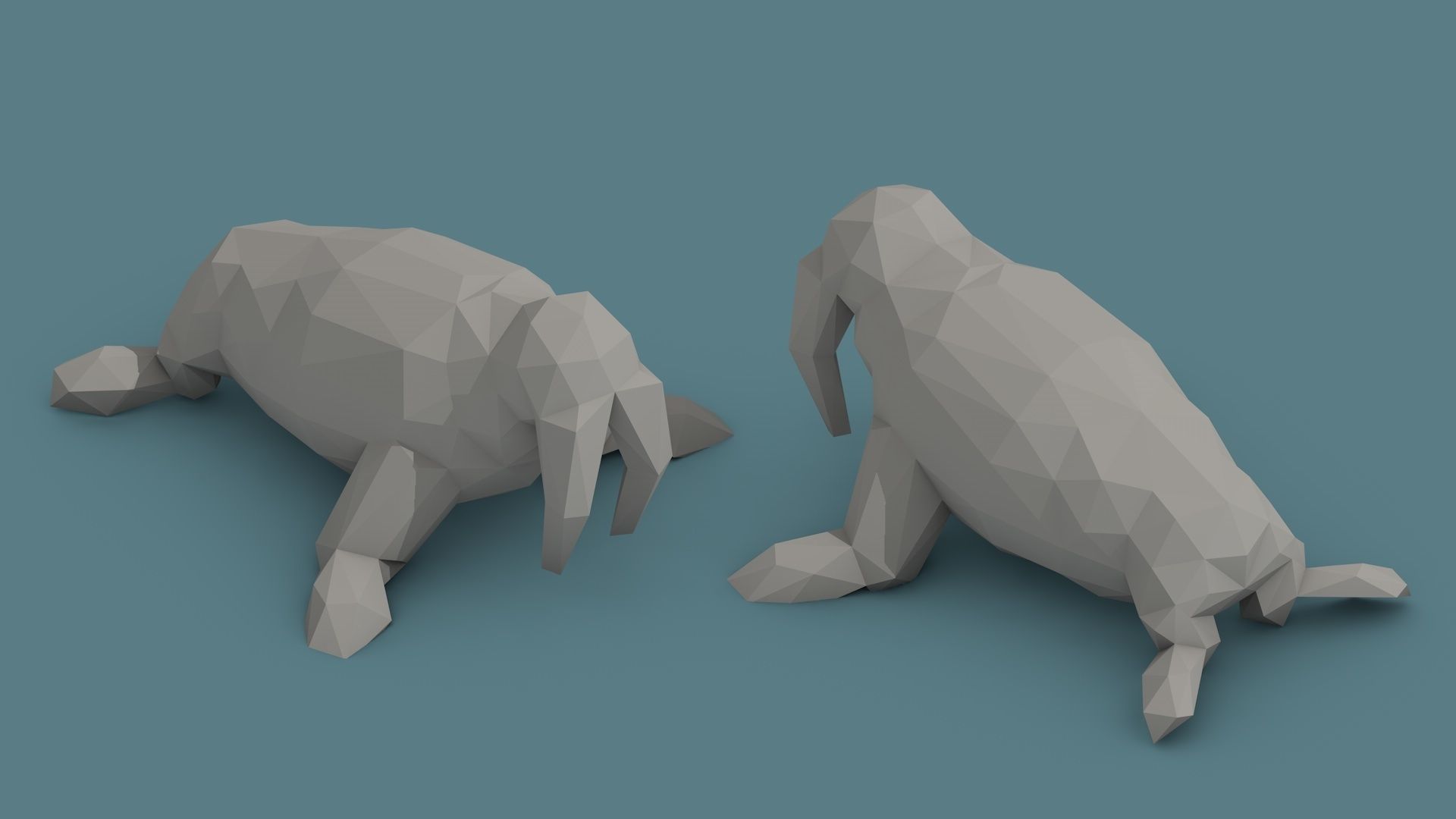 Low Poly Animal Pack 01 Isometric Icon Low-poly 3D model_14
