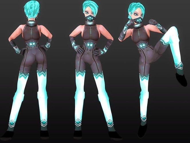 Ying Ying Green Dragon Evolution  LOW POLY Low-poly 3D model