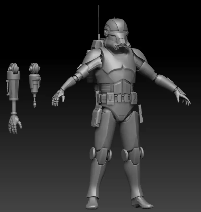 Clone Force 99 Echo Full Armor 3D print ready STL 3D print model_0