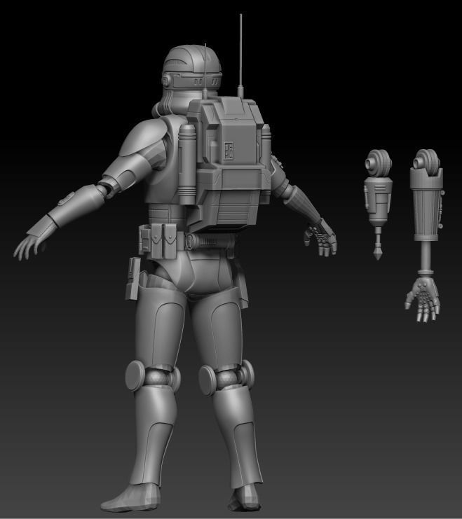 Clone Force 99 Echo Full Armor 3D print ready STL 3D print model_1