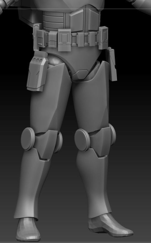 Clone Force 99 Echo Full Armor 3D print ready STL 3D print model_6