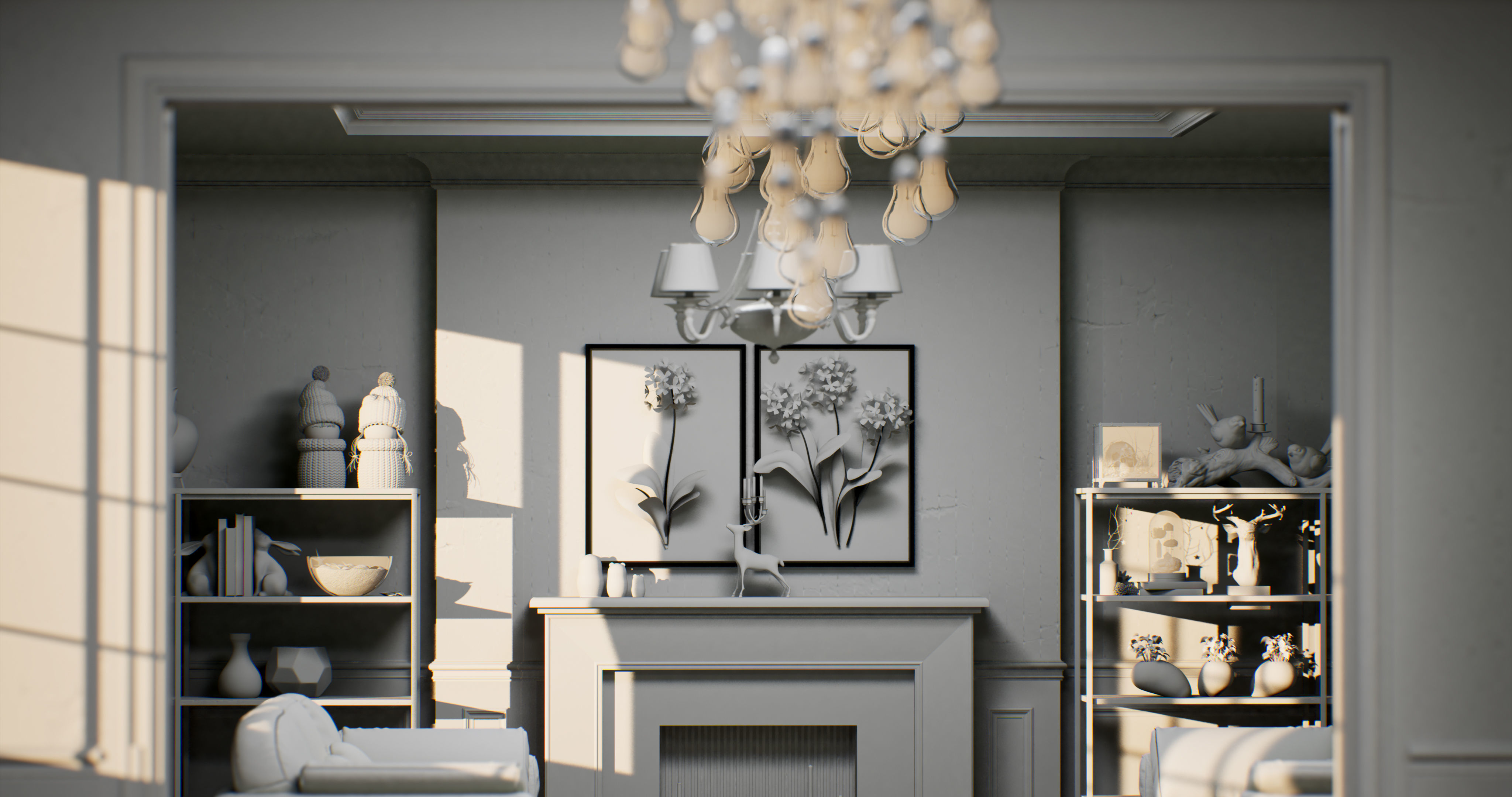 American Interior  3D model_2