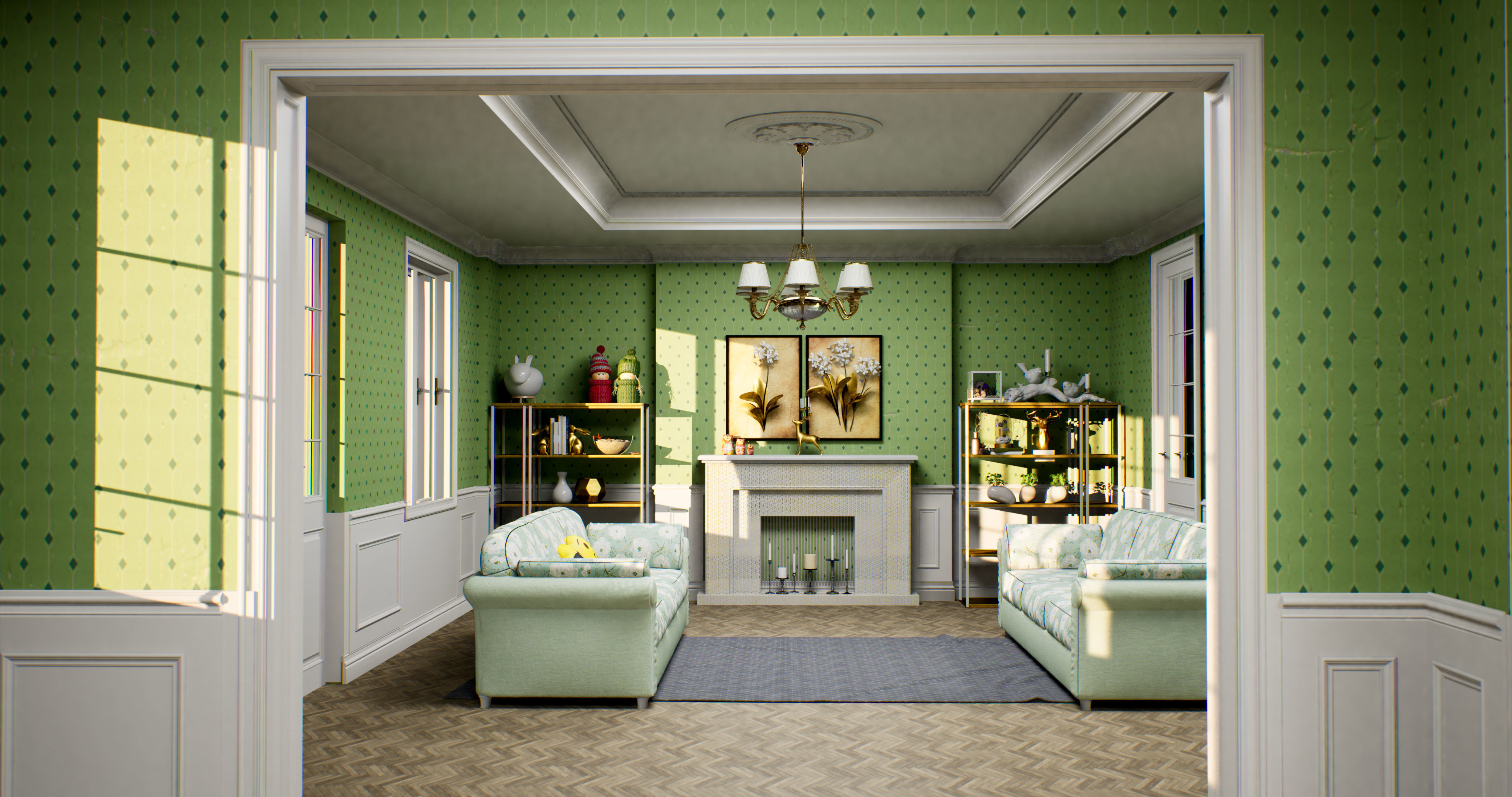 American Interior  3D model_5