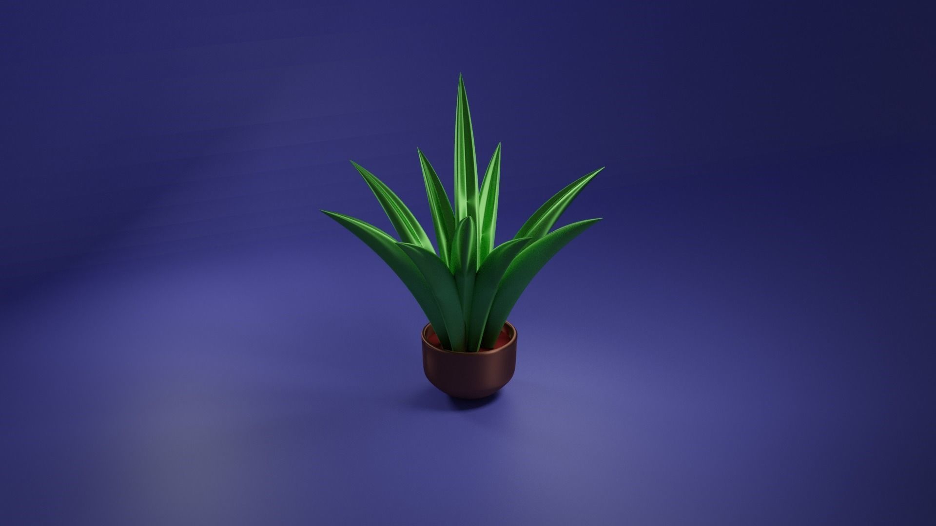 Plant Low-poly 3D model_1