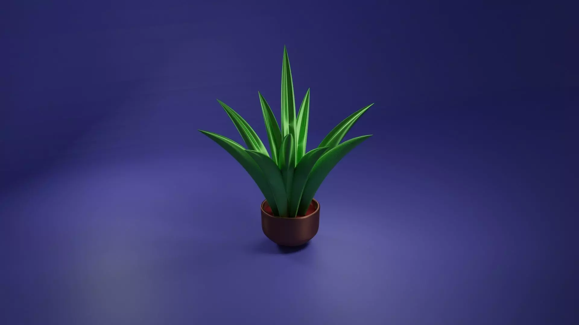 Plant Low-poly 3D model_0