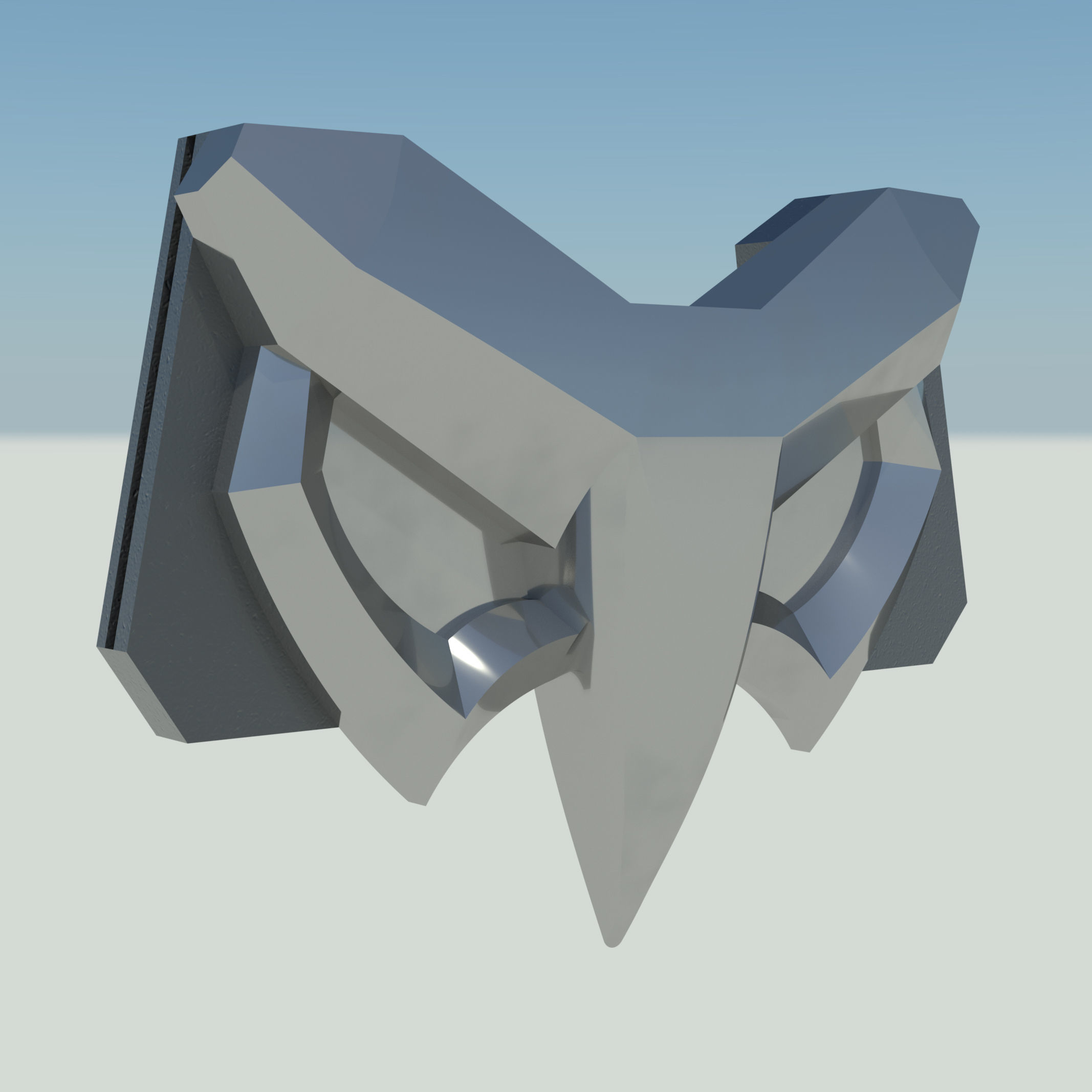 Overwatch Ana Amari Belt buckle Snow owl skin 3D print model_1