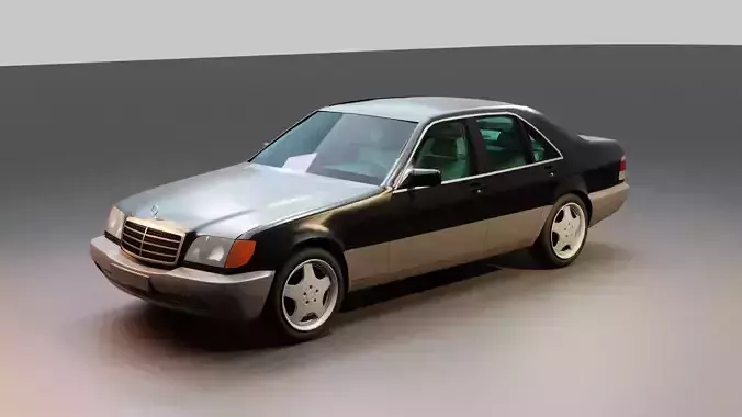 Mercedes W140 S Class low Poly