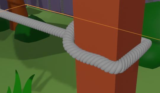 A Cartoon Clothesline and Environment 3D model_4