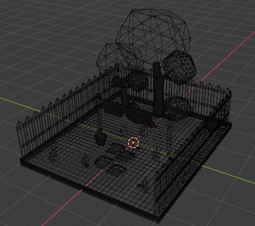 A Cartoon Clothesline and Environment 3D model_5