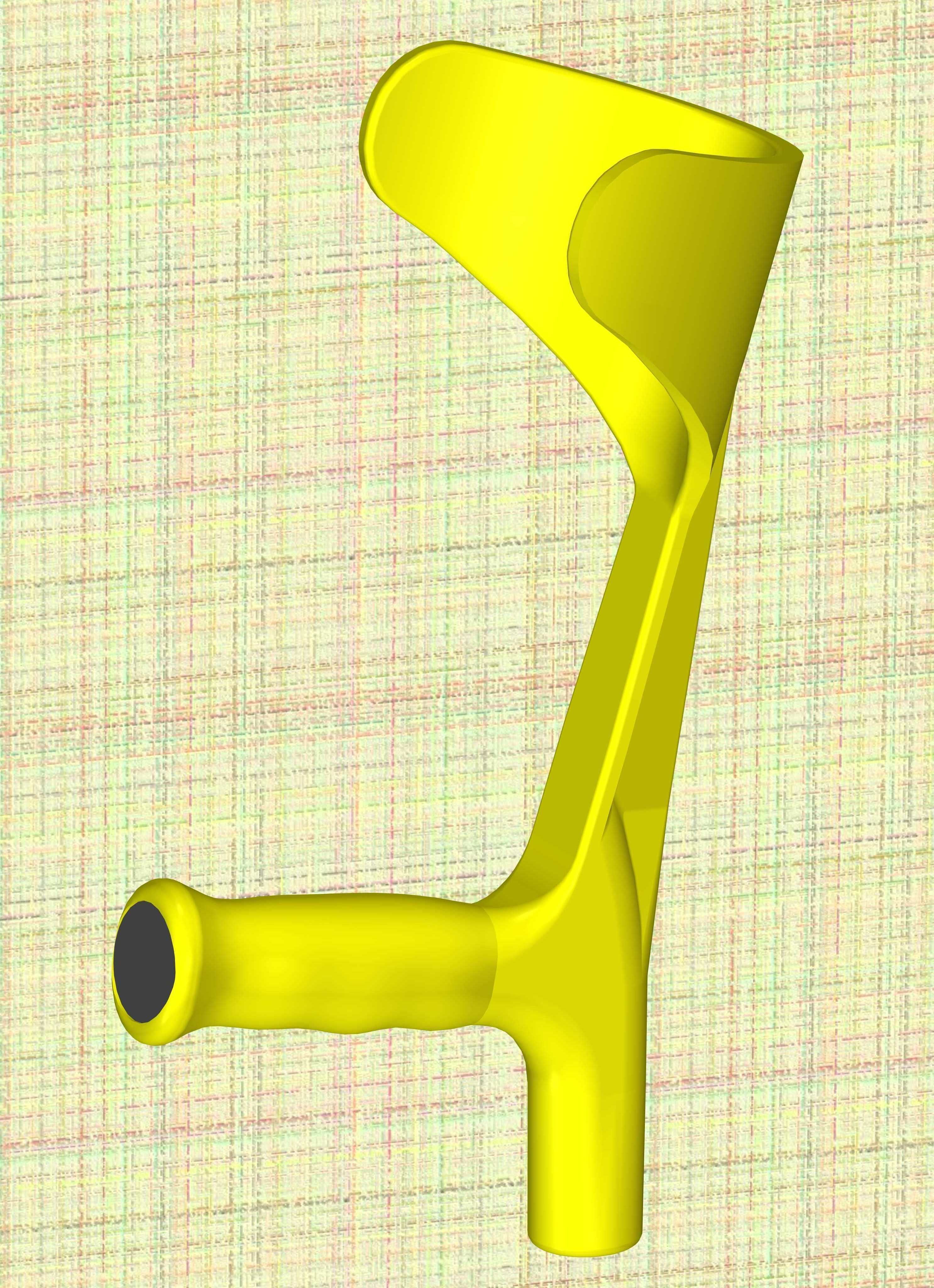 Plastic crutch handle 3D print model_3