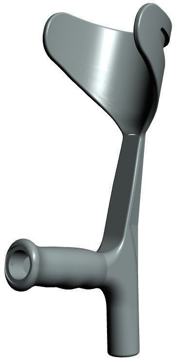 Plastic crutch handle 3D print model_2
