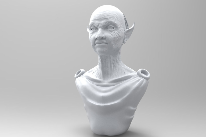 Elderly Elf Torso and Head