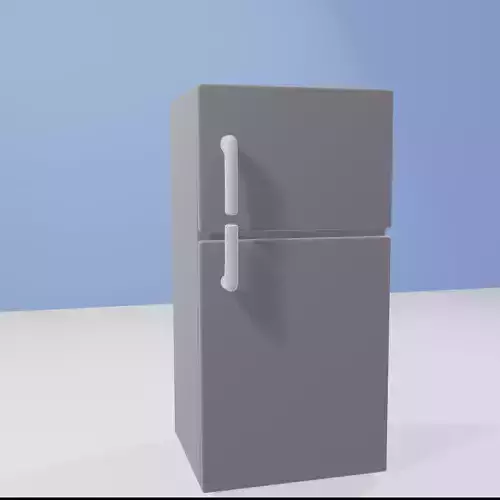a low poly refrigerator model