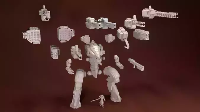 28mm Heavy Mech Kit - Wolverine