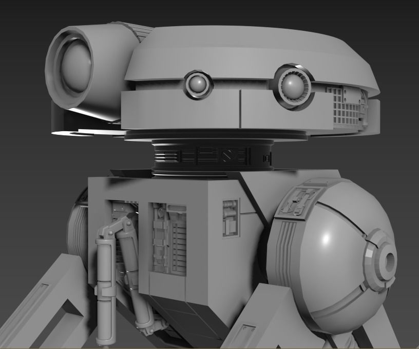 T3-M4 Droid One12 Scale - KOTOR 3D print model_5