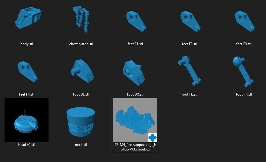 T3-M4 Droid One12 Scale - KOTOR 3D print model_8