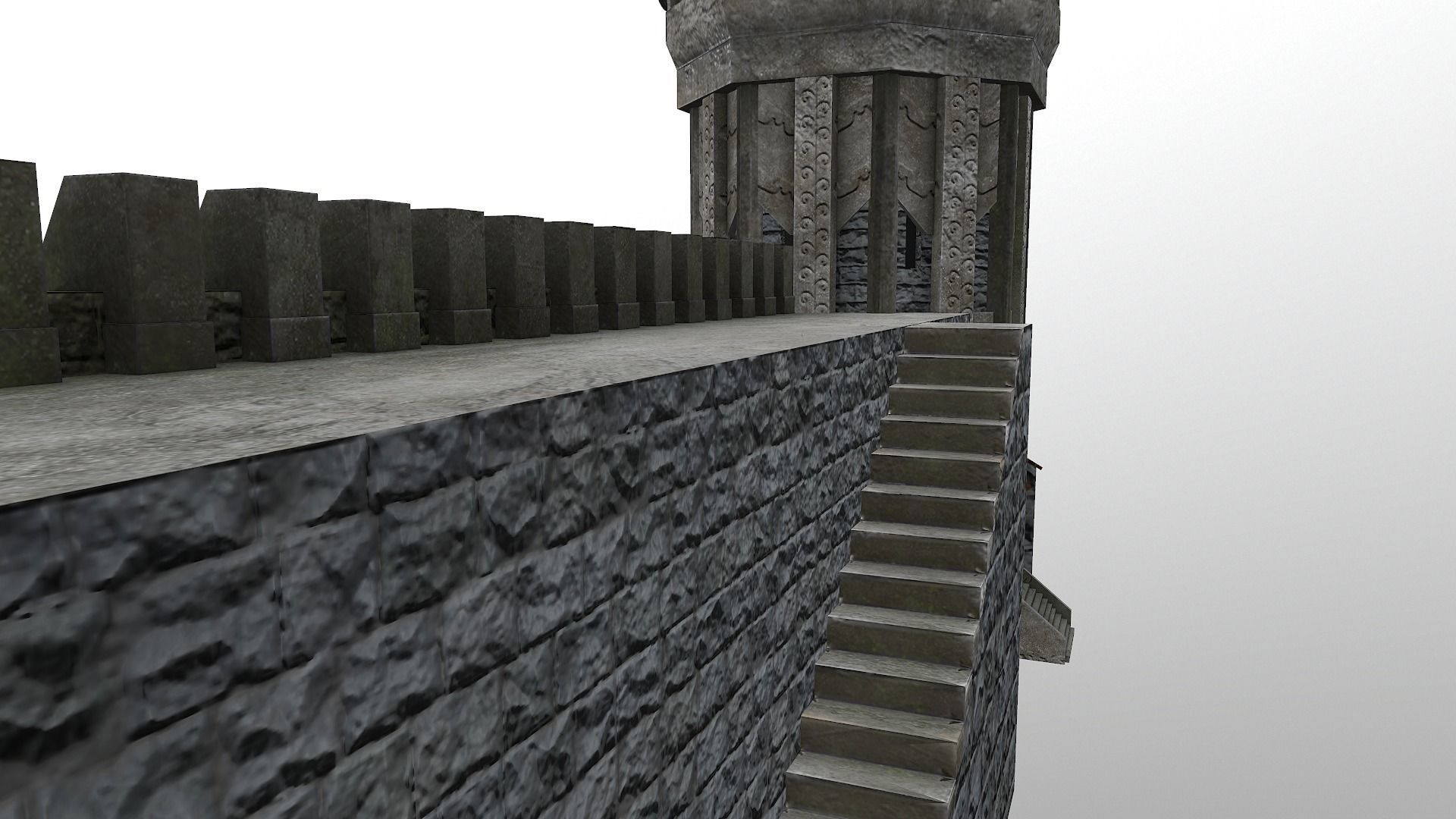 Castle Wall Level 20 3D model_17