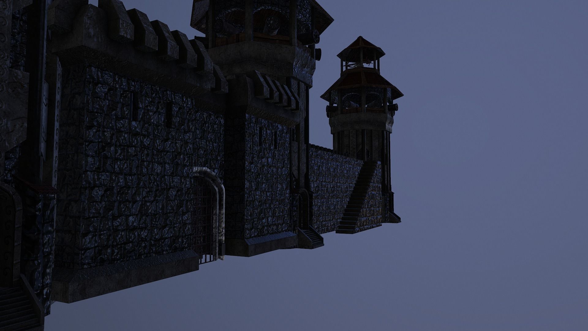 Castle Wall Level 20 3D model_19